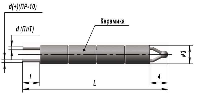 Преобразователи термоэлектрические ТПП 5 182 002, ТПР 5 182 003, ТПР 5 182 004 бескорпусные
